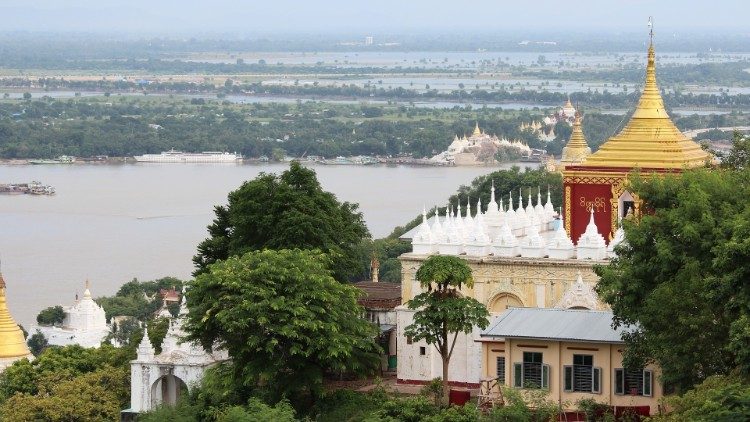 Der Fluss Irrawaddy in Myanmar