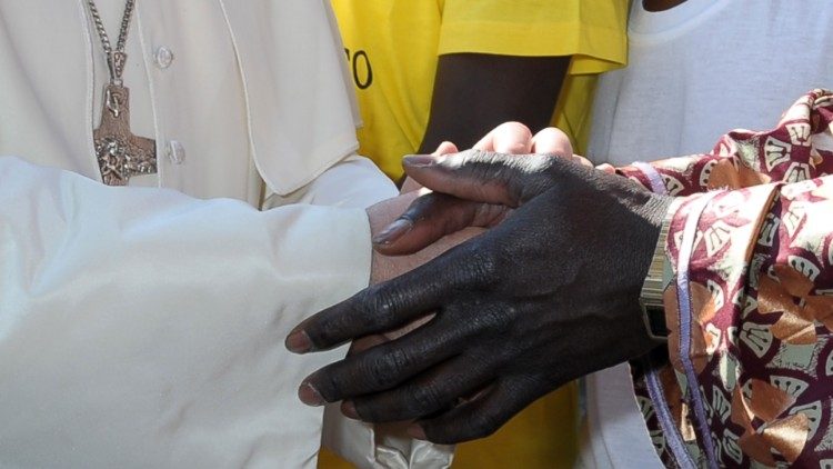 Pope Francis meeting with migrants in Lampedusa, Italy (July 2013)