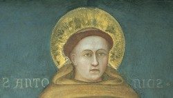 Scuola giottesca, Sant'Antonio di Padova (XIV secolo). Affresco. Basilica di Sant'Antonio, Padova.