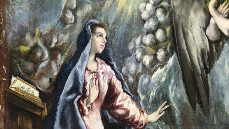 Utsnitt av El Grecos «Bebudelsen» 