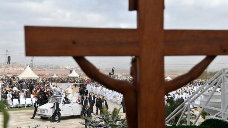 Pope Francis when visited Mozambique in 20219