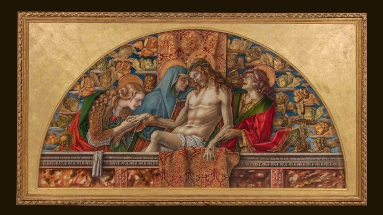 Carlo Crivelli (1435-1494) , Pieta, tempera on panel, 105 x 205 cm,© Vatican Museums