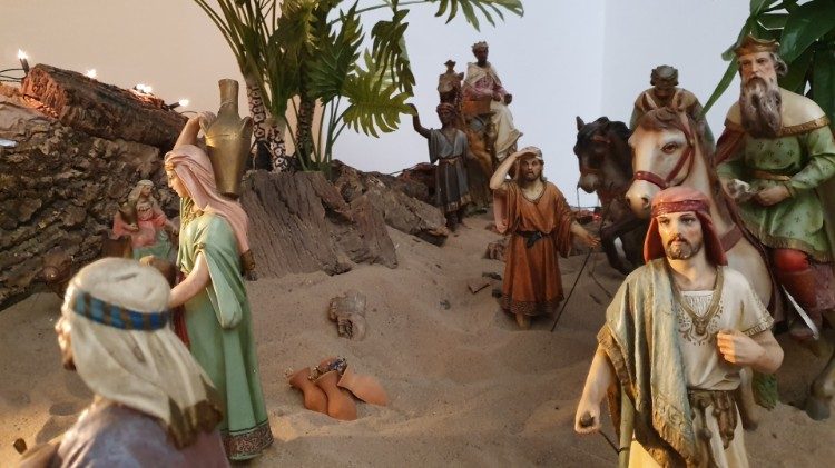 Die diesjährige Weihnachtskrippe in der Franziskuskirche von Rabat