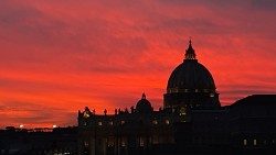 St Peter's Basilica at night (file photo)