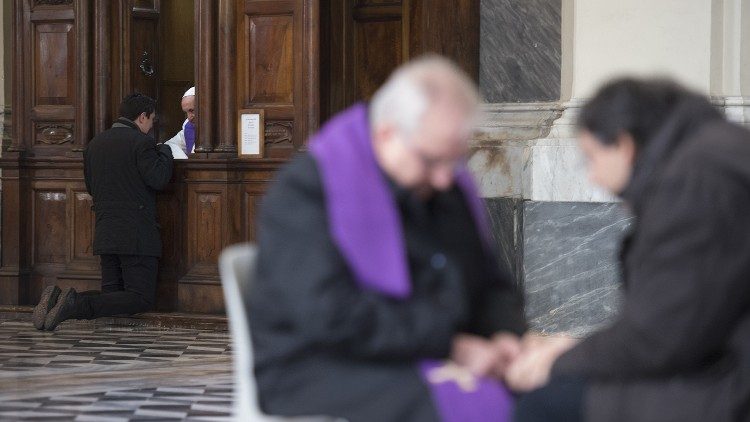 Repertoriu: Papa Francisc și alți confessori în bazilica San Giovanni in Laterano