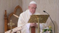 Pope Francis at Mass at the Casa Santa Marta