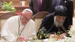 Encontro entre o Papa Francisco e o Patriarca Tawadros II