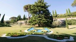 Uno scorcio del giardino nella Villa Pontificia di Castelgandolfo