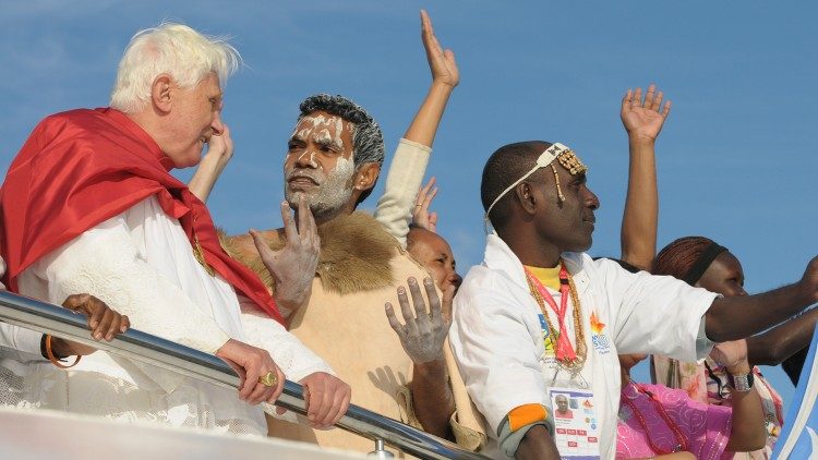 Papst Bendikt XVI. beim WJT in Sydney, Australien, 2008