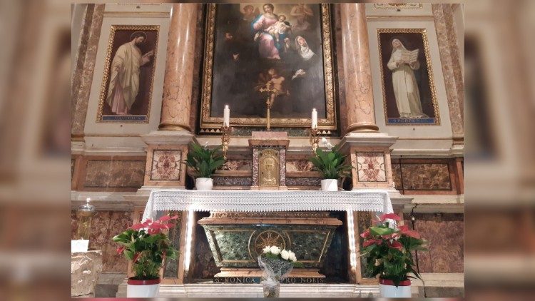 La tomba di Santa Monica nella Basilica di Sant'Agostino in Campo Marzio a Roma
