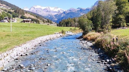 2020.09.13 Valle d'Aosta, Italia. Monte Rosa. Ambiente, ecologia, natura, tempo del creato, Laudato si