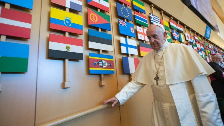 2020, im Oktober, besuchte der Papst die Teilnehmenden an der Vollversammlung der IFAD