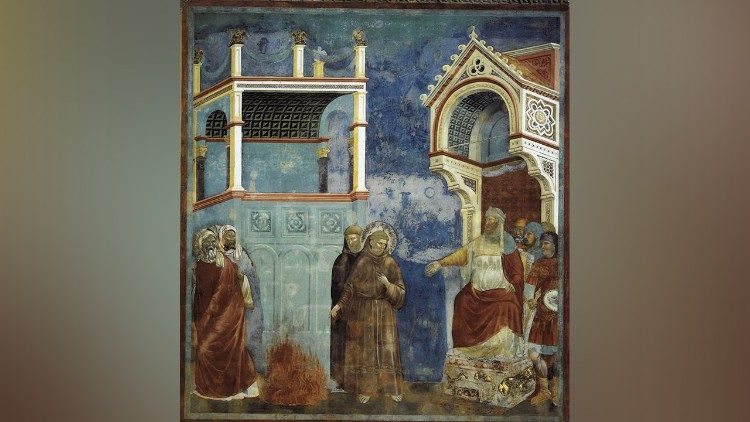 Зустріч святого Франциска із султаном. Одна із серії фресок Джотто, що зображають фрагменти з життя святого Франциска. 