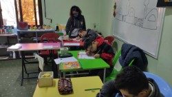 Des élèves en classe en Syrie.