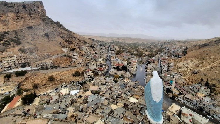 Maaloula, Síria. A cidade predominantemente cristã atacada por jihadistas durante a guerra.