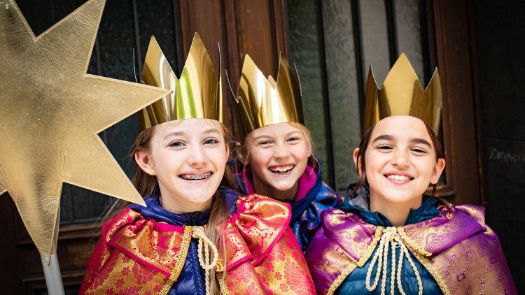 Sternsingerkinder unterwegs