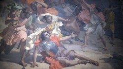 Padel sem na tla in zaslišal glas, ki mi je rekel: »Savel, Savel! Zakaj me preganjaš?« Vprašal sem: »Kdo si, Gospod?« In rekel mi je: »Jaz sem Jezus Nazarečan, ki ga ti preganjaš«.