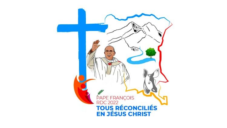 教宗牧灵访问刚果民主共和国的徽标