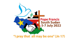 2022.03.23 दक्षिण सूदान में संत पापा फ्राँसिस की यात्रा का लोगो