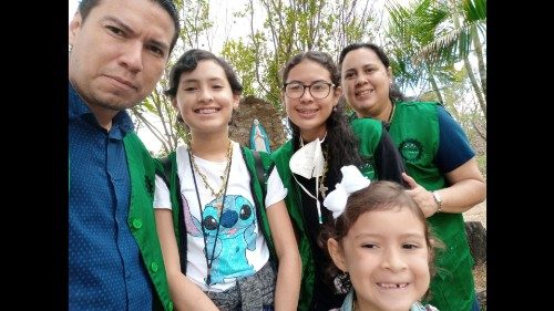The Canales Sheran family at Our Lady of Suyapa Major Seminary, Tegucigalpa, Honduras