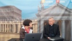 Unsere Kollegin Gudrun Sailer interviewte Bischof Heiner Wilmer beim Katholikentag in Stuttgart, Mai 2022