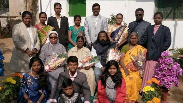 Members of Sr Veera’s family, including nieces and nephews