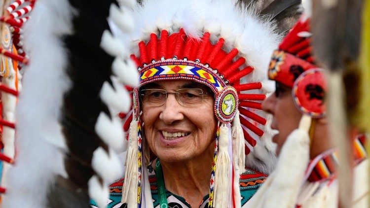 2022.07.25 Maskwacis, Incontro con popolazioni indigene 25 luglio 2022, Papa Francesco