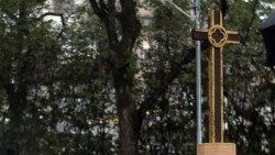 Ein Kreuz in Nagasaki