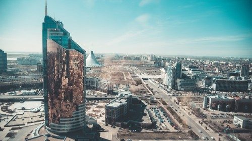 Blick auf Nur-Sultan in Kasachstan