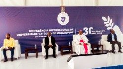 Some panellists at Mozambique’s Catholic University in Quelimane.