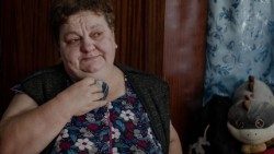 Eine Frau in der Ukraine