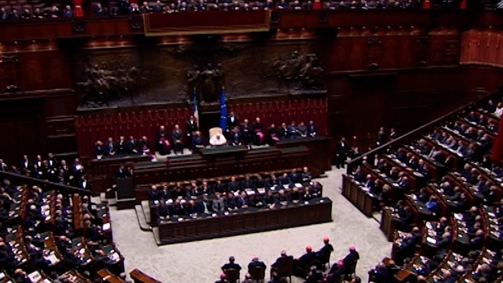 2022.11.11 Giovanni Paolo II visita il parlamento italiano 14 novembre 2002