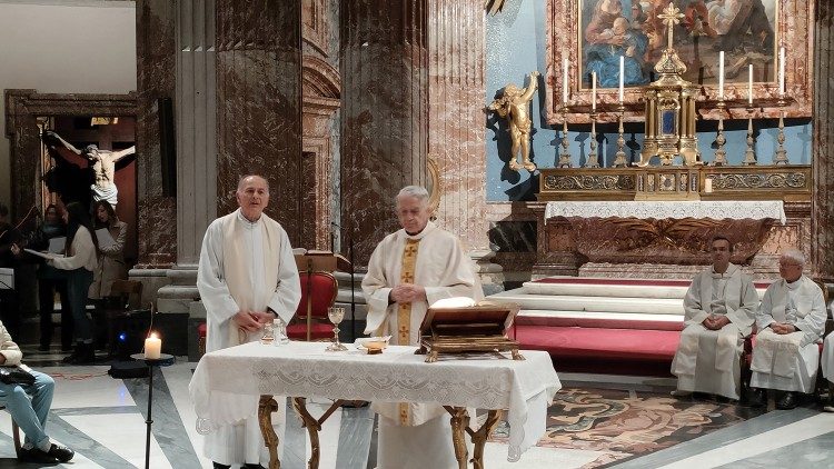 La Santa Messa per l'anniversario del Jrs nella Chiesa di Sant'Andrea al Quirinale