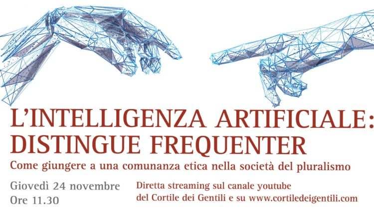 Il manifesto dell'incontro all'Ambasciata d'Italia presso la Santa Sede