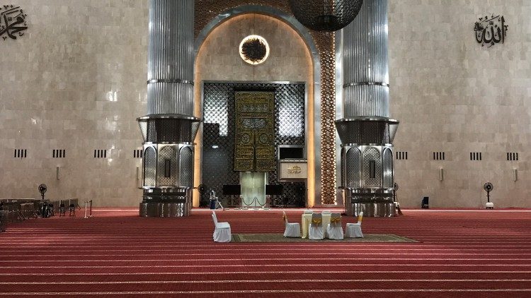 Interior of the Mosque in Jakarta