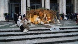 La edición de 2022 del pesebre viviente en la Basílica de Santa María la Mayor.