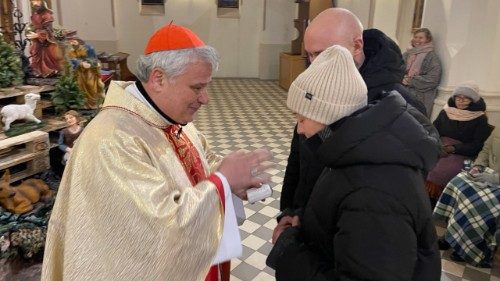 Il cardinale Krajewski in Ucraina a Natale