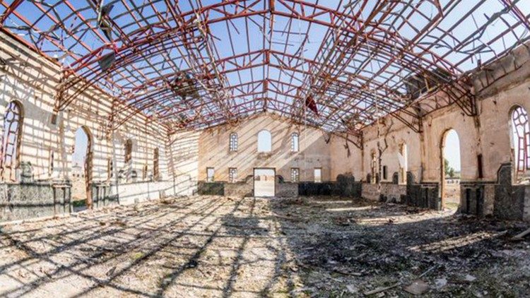 Una chiesa distrutta in Iraq, foto Open Doors