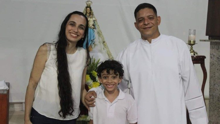 Camila com a família