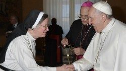 Папа Францішак і сястра Хэлен Алфорд 