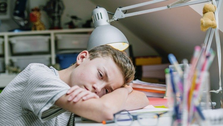 Schüler bei den Hausaufgaben