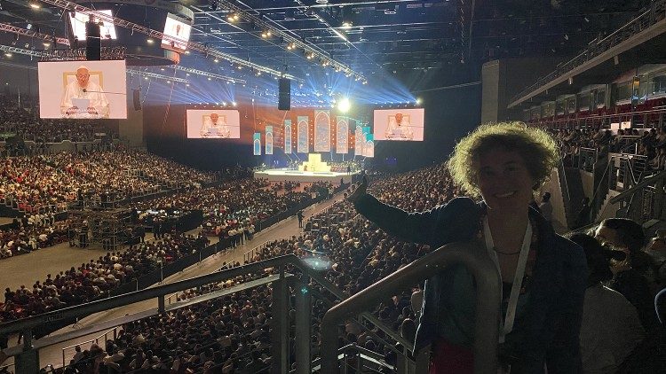 Unsere Korrespondentin in der Sportarena