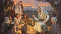 Jesus prega a seus discípulos