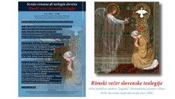 Plakat s programom Večera slovenske teologije v Rimu.