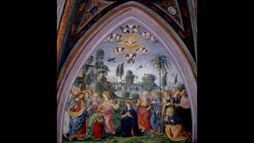 Pinturicchio, Discesa dello Spirito Santo, 1492-94, affresco e tecnica mista,  Sala dei Misteri, Appartamento Borgia   ©Musei Vaticani