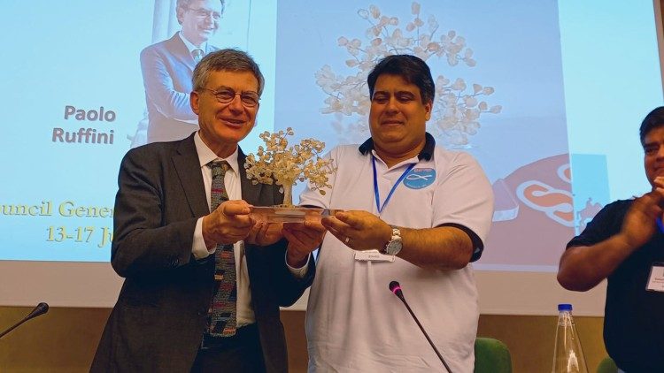 Paolo Ruffini při převzetí ceny