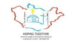 Logotipo e lema da viagem apostólica do Papa Francisco à Mongólia