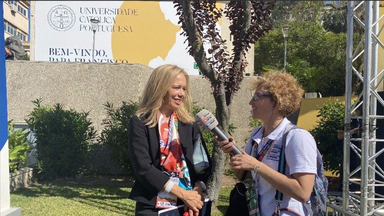 Isabel Maria de Oliveira Capeloa Gil, Rektorin der Katholischen Universität von Portugal, im Interview mit Stefanie Stahlhofen von Radio Vatikana/Vatican News 