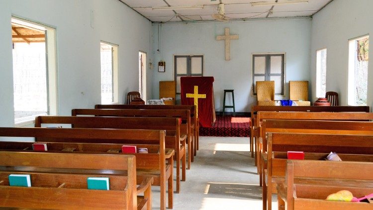 Uma igreja em Mianmar