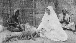 Schwester Mary Glowrey SJMJ in Guntur, Indien, etwa 1925 